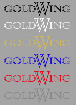 Aufkleber Goldwing Schriftzug